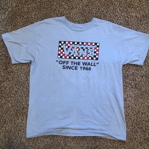 light blue vans tee